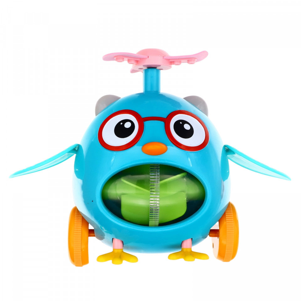 Jucarie pentru tras impins, pasarea vesela, Muzica si suntele, Multicolor, 12 luni