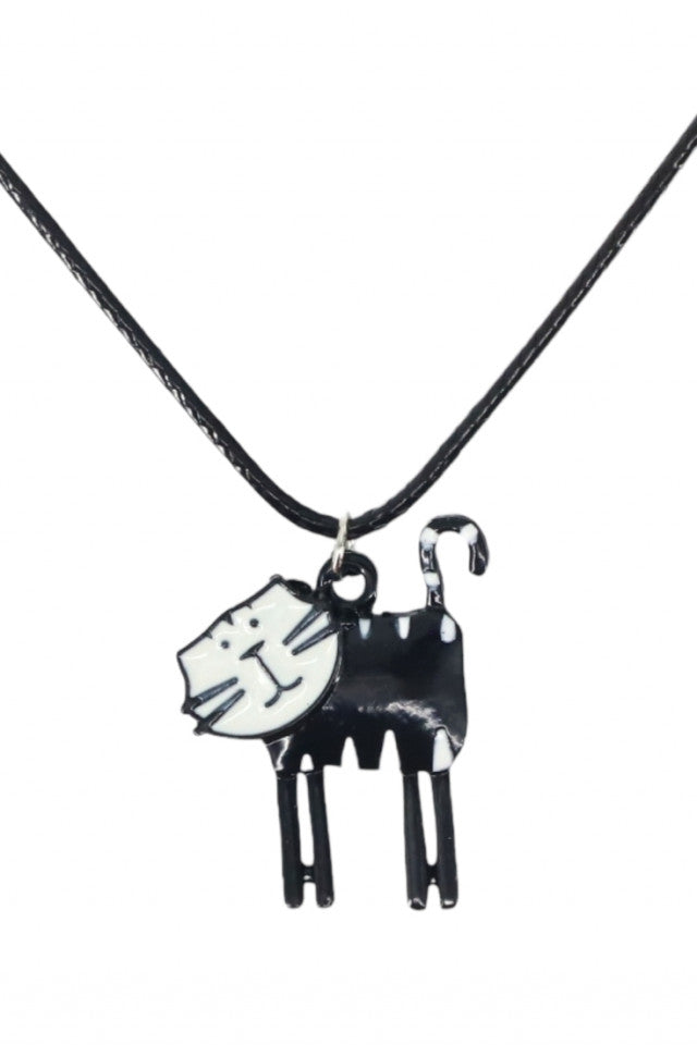 Lantisor cu pandantiv, Pisica neagra, NO1048, 50 cm, Negru