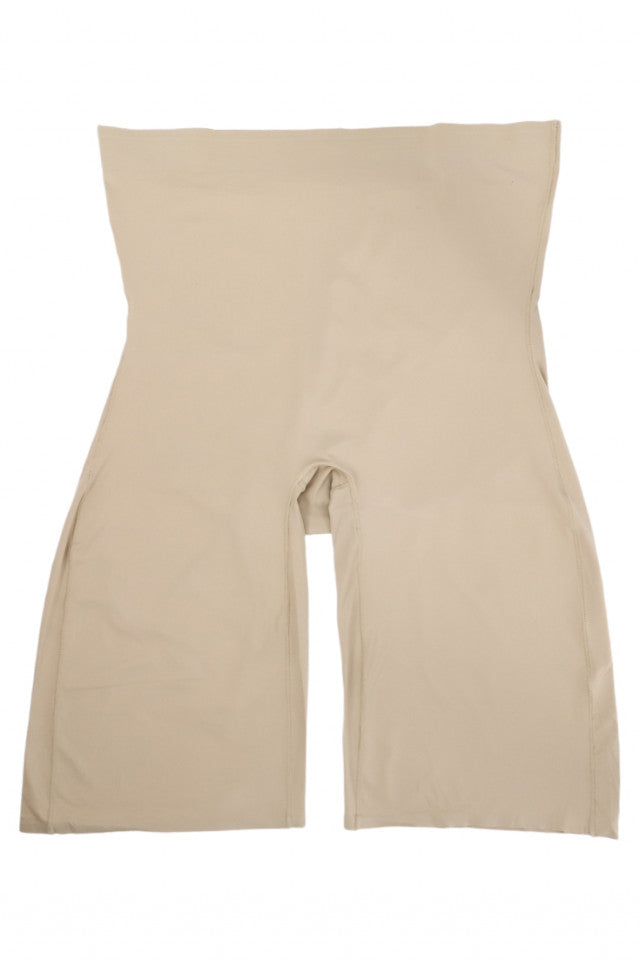 Lenjerie modelatoare pantalon scurt cu burtiera, invizibila, banda silicon, NO5203, 7XL, Bej