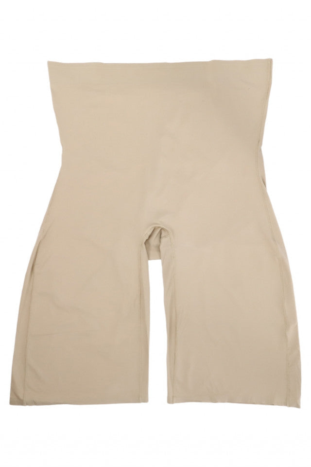 Lenjerie modelatoare pantalon scurt cu burtiera, invizibila, banda silicon, NO5203, 8XL, Bej