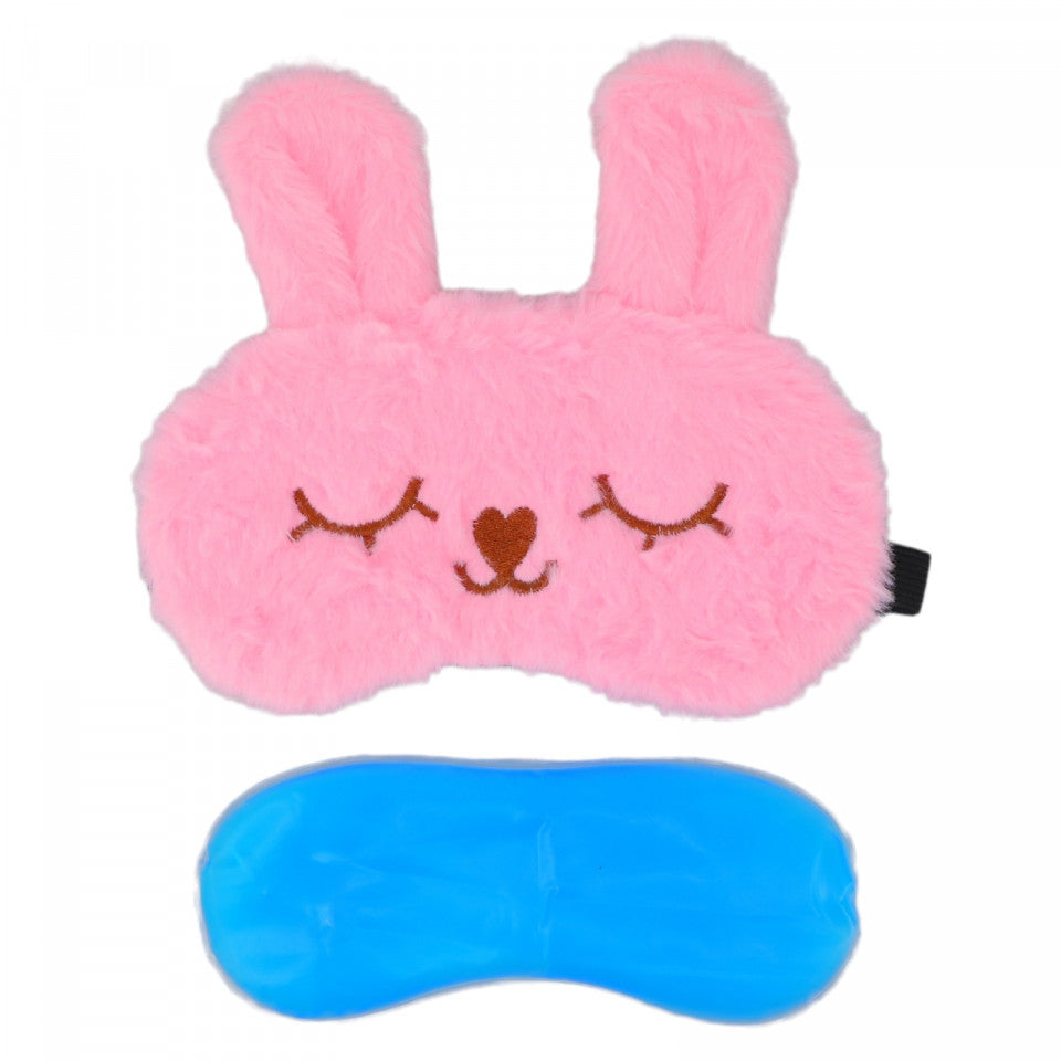 Masca pentru dormit, gel detasabil, reglabila, NO109, 19.5 x 9 cm, Gri