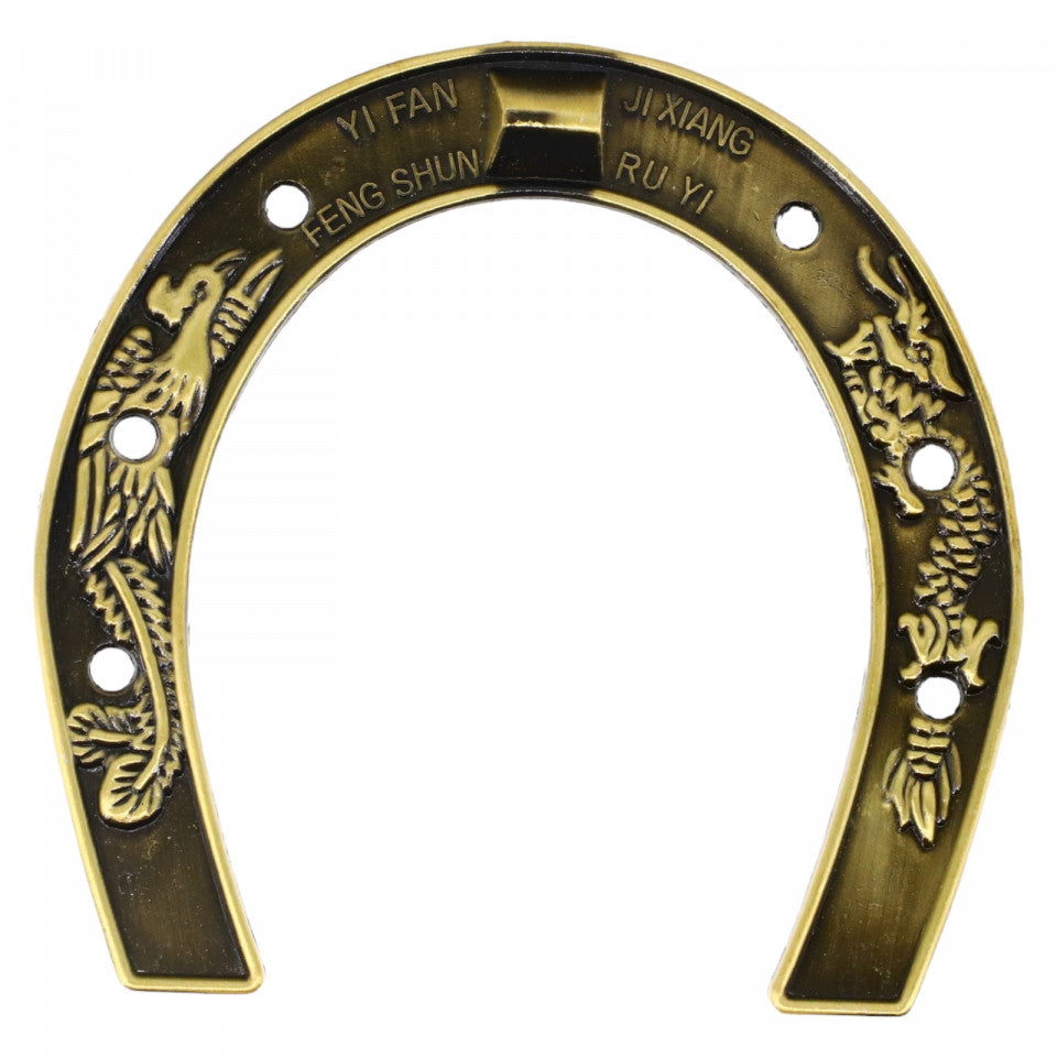 Obiect decorativ potcoava, Noroc, NO66, 10 x 9.5 cm, Auriu