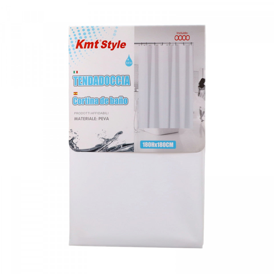 Perdea de dus, Eva, 180 x 180 cm, Alb