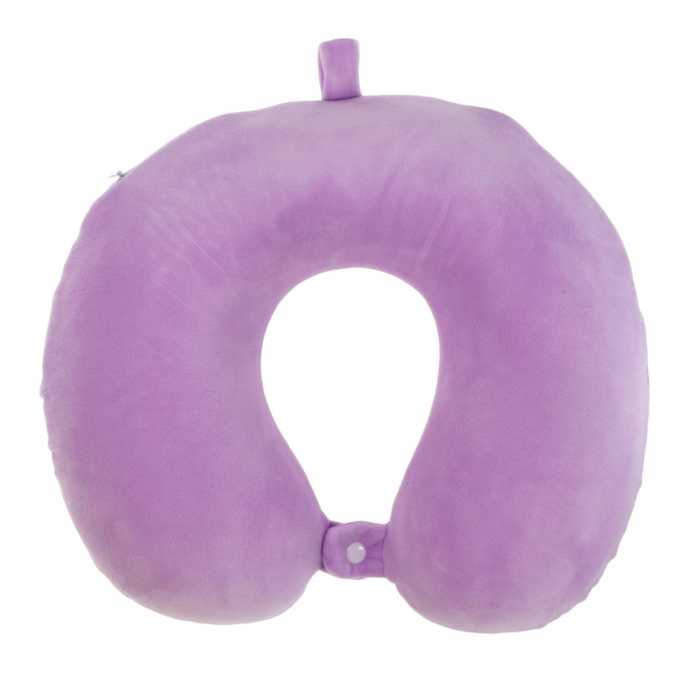 Perna de gat pentru calatorie, spuma cu memorie, NO1020, 26 x 26, Mov