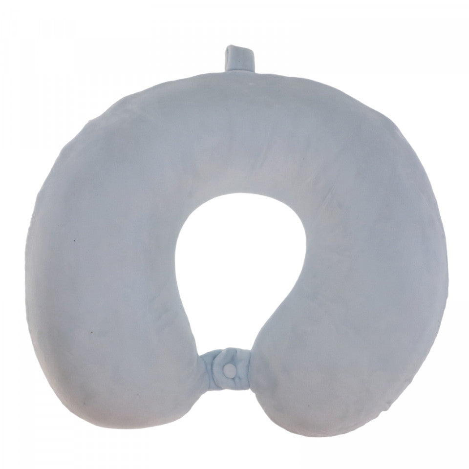 Perna de gat pentru calatorie, spuma cu memorie, NO1022, 26 x 26, Bleu