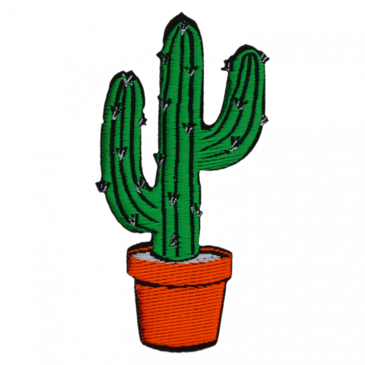 Petic textil, Patch brodat, Cactus, NO8499, 3.5 x 7 cm, Multicolor