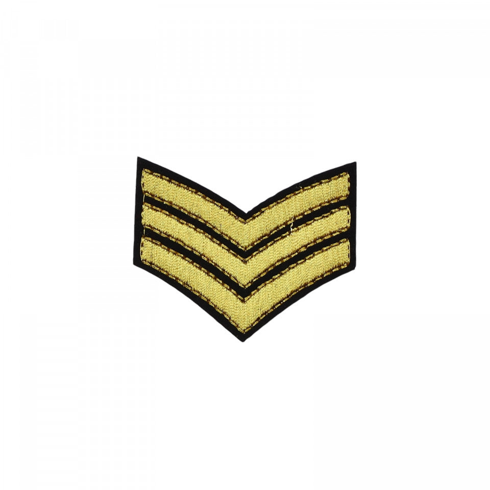 Petic textil / patch brodat, Epoleti militari PUBG, 4 x 6 cm, Auriu