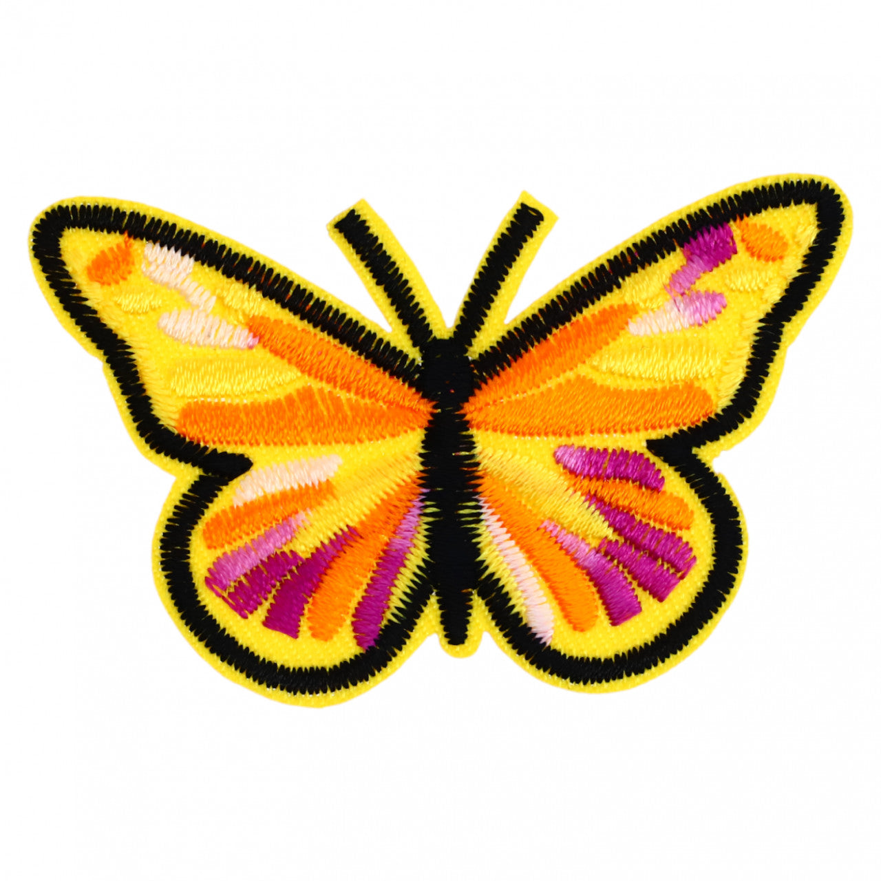 Petic textil, Patch brodat, Fluture, NO969, 4 x 6.4 cm, Multicolor