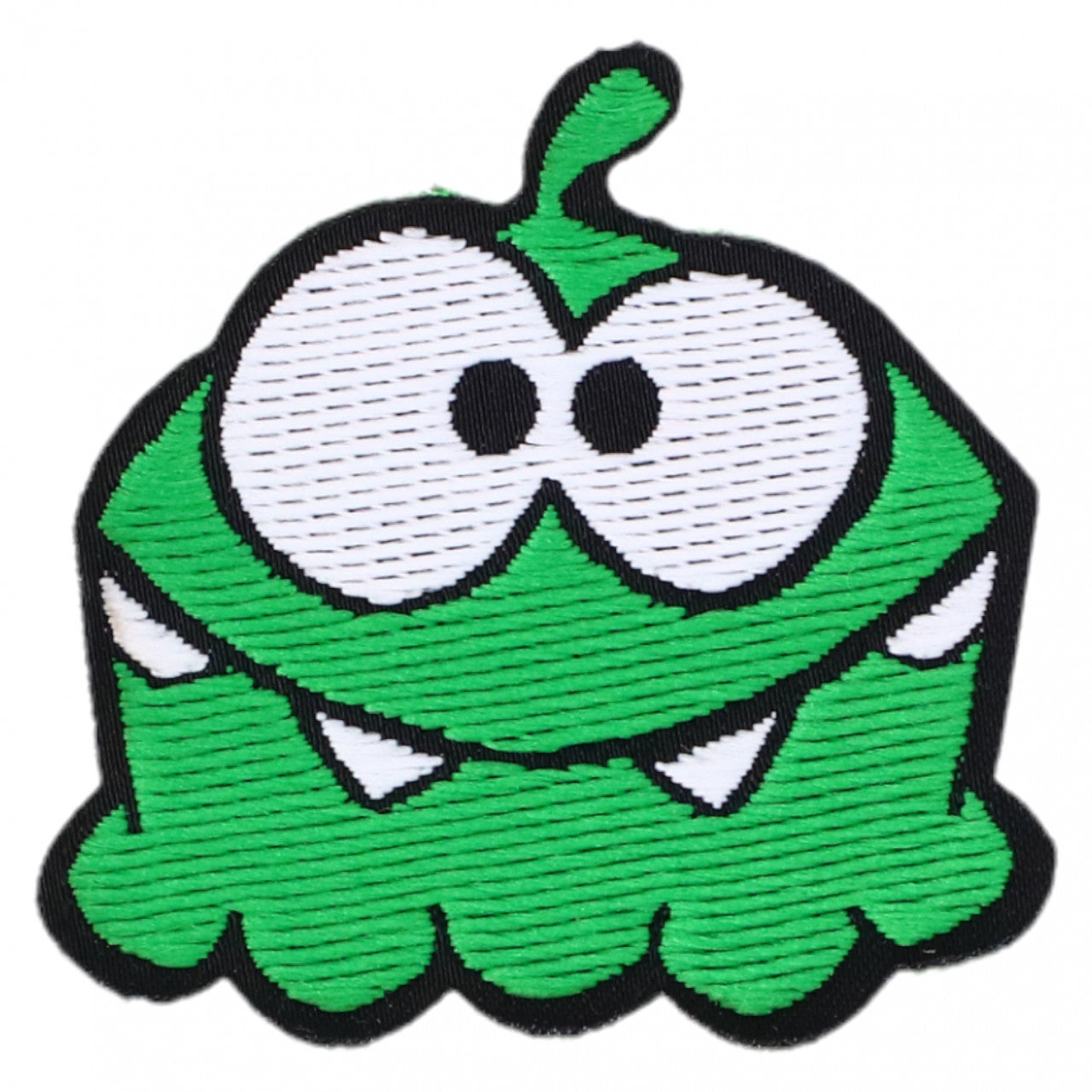 Petic textil, Patch brodat, OM NOM, NO3086, 4 x 4.3 cm, Multicolor