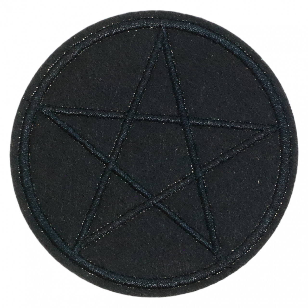 Petic textil, Patch brodat, Stea, NO3071, 6 cm, Negru