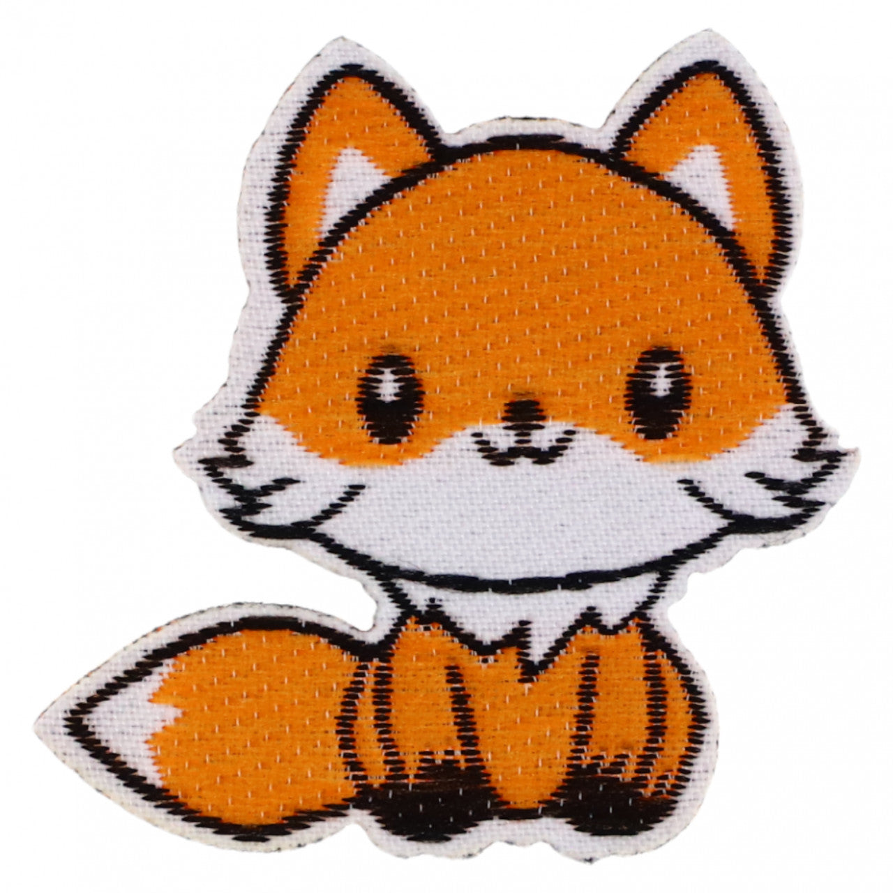 Petic textil, Patch brodat, Vulpea cea sireata, NO7764, 4 x 4.7 cm, Multicolor