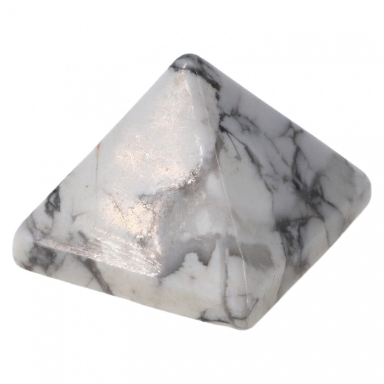 Piramida din piatra semipretioasa, NO002, 3 cm, Alb