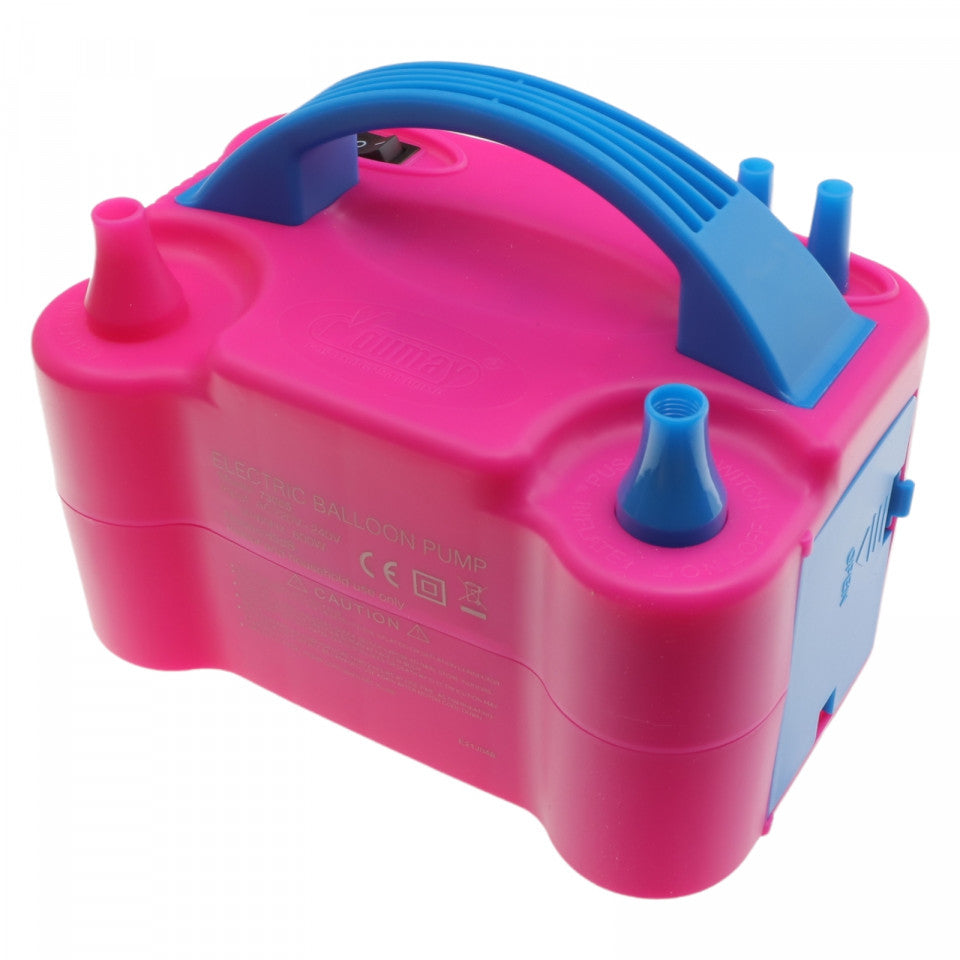 Pompa electrica de umflat baloane, 19 x 12 x 13 cm, Roz