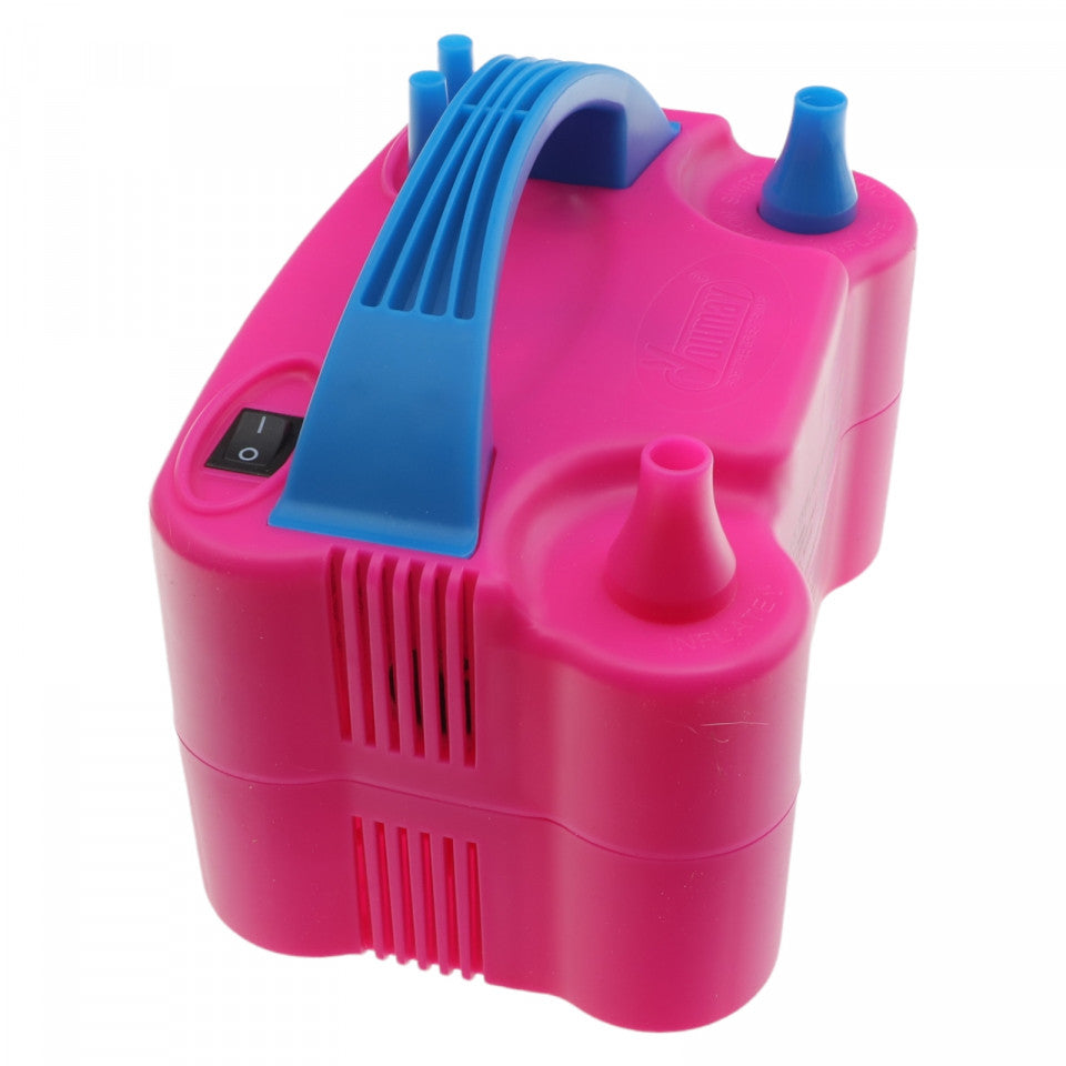 Pompa electrica de umflat baloane, 19 x 12 x 13 cm, Roz