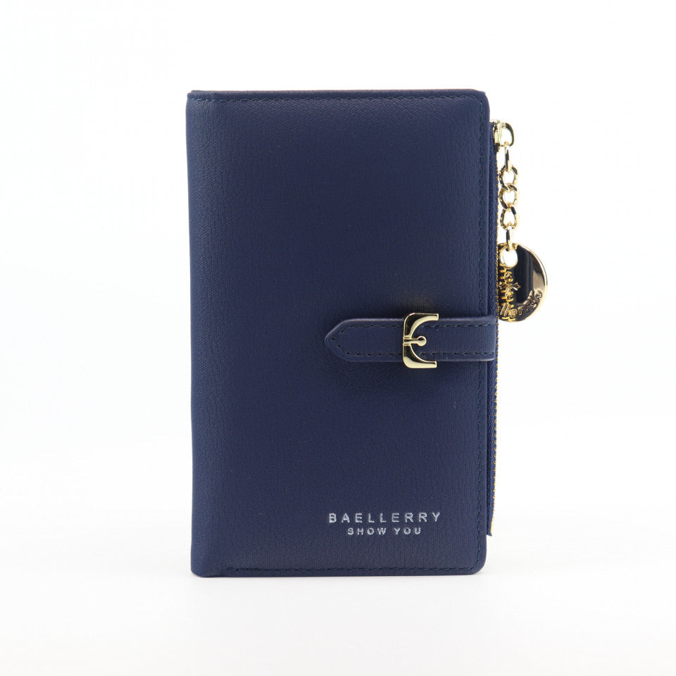 Portofel Dama, Baellerry, Albastru inchis, Piele ecologica