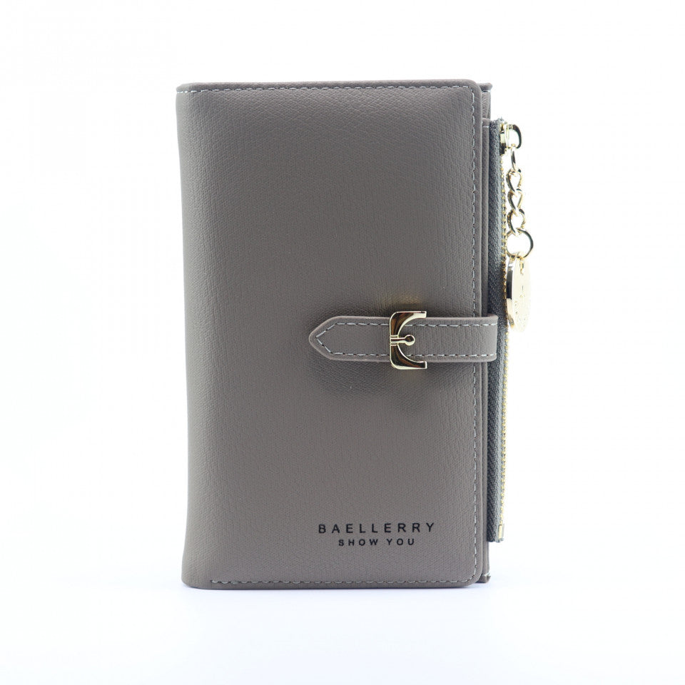 Portofel Dama, Baellerry, Gri, Piele ecologica