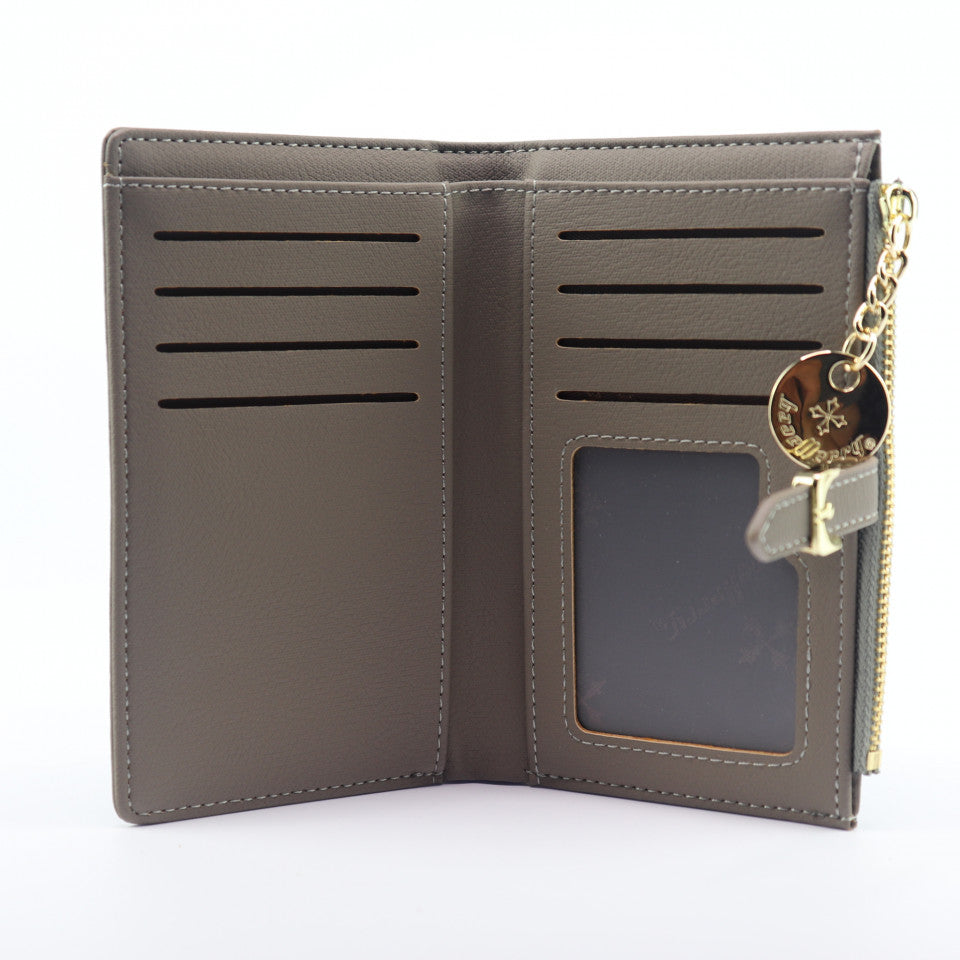 Portofel Dama, Baellerry, Gri, Piele ecologica