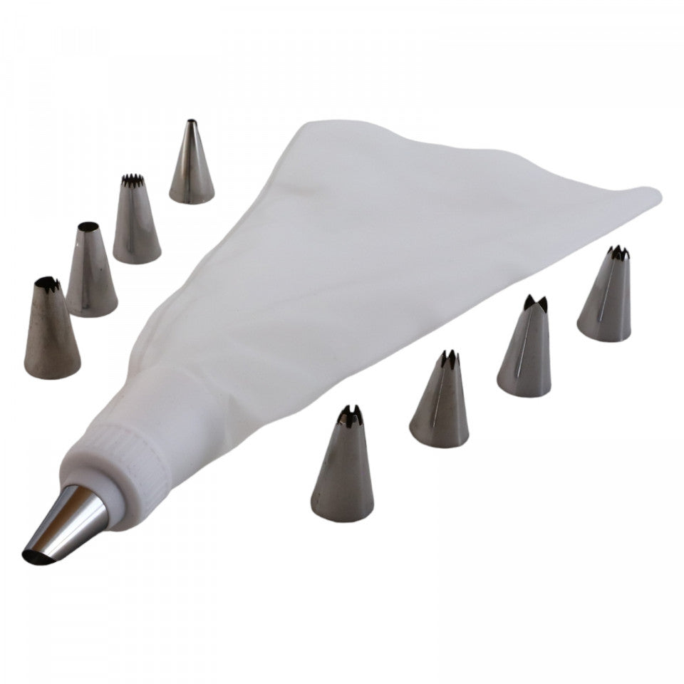 Posh cu capete pentru prajituri, NO42, 8 capete, 7 cm, Alb