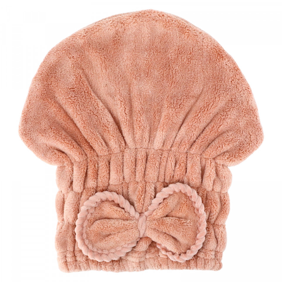 Prosop pentru uscat parul, Adulti, Tip caciulita, NO4239, 23 x 26 cm, Roz