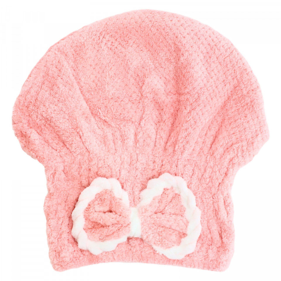 Prosop pentru uscat parul, Adulti, Tip caciulita, NO4923, 23 x 26 cm, Roz