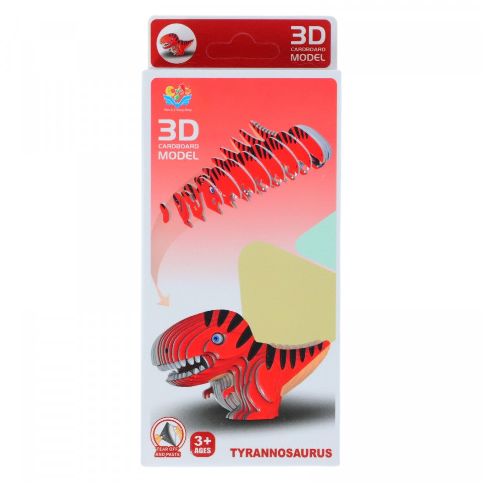 Puzzle 3D Dinozaur, Tyrannosaurus, carton dur, NOP530, 27 piese
