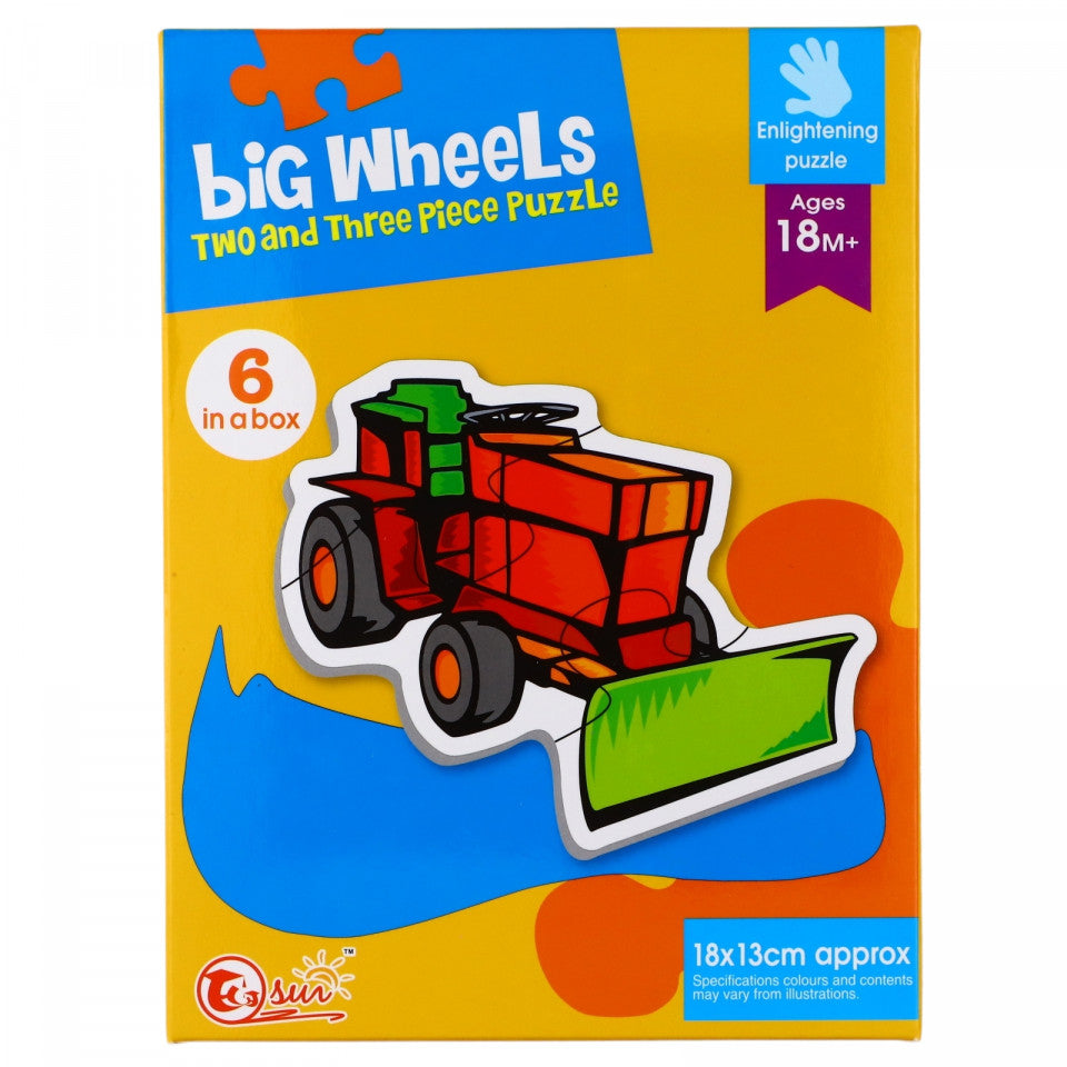 Puzzle, 6 Utilaje, 18 x 13 cm, 15 piese, Multicolor