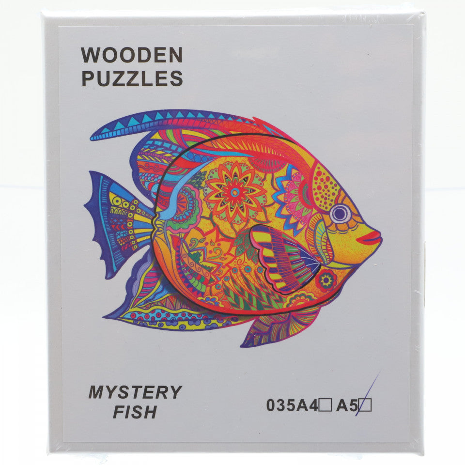 Puzzle Peste din lemn, Multicolor, 15 x 21 cm, 90 piese