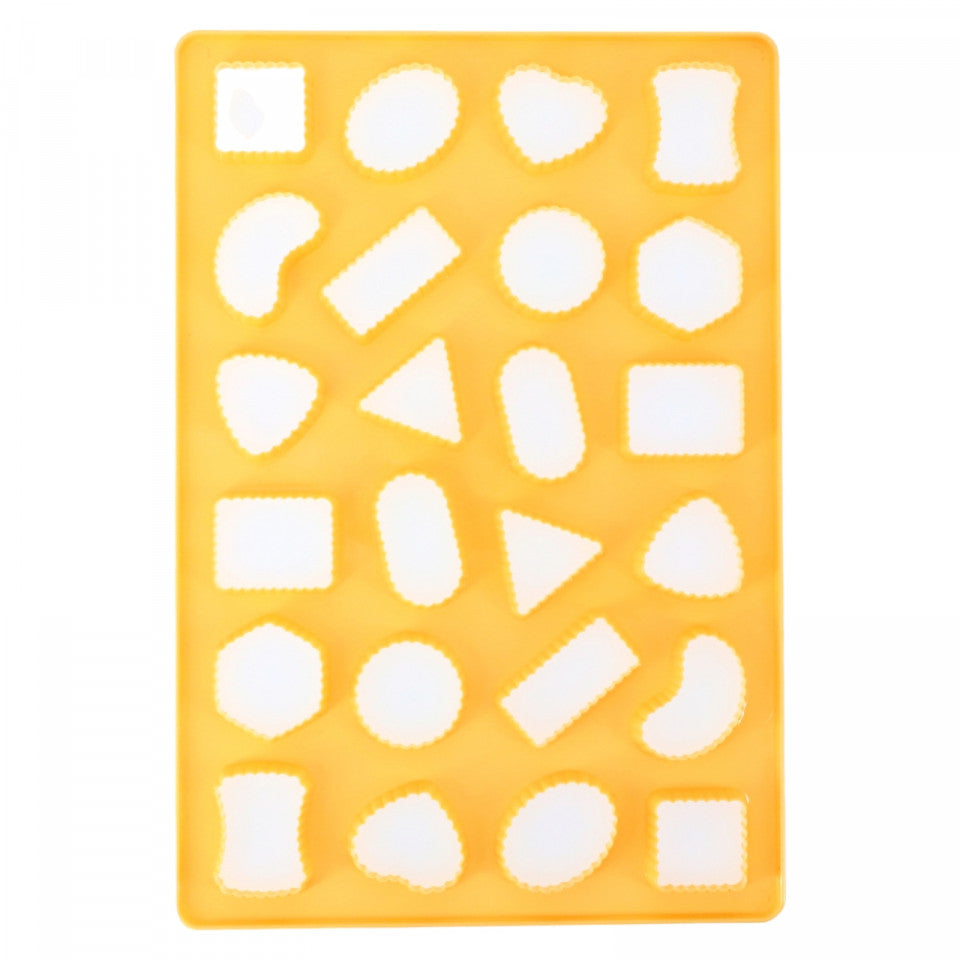 Sablon pentru mini prajituri, NO66, Plastic, 23 x 33 cm, Galben