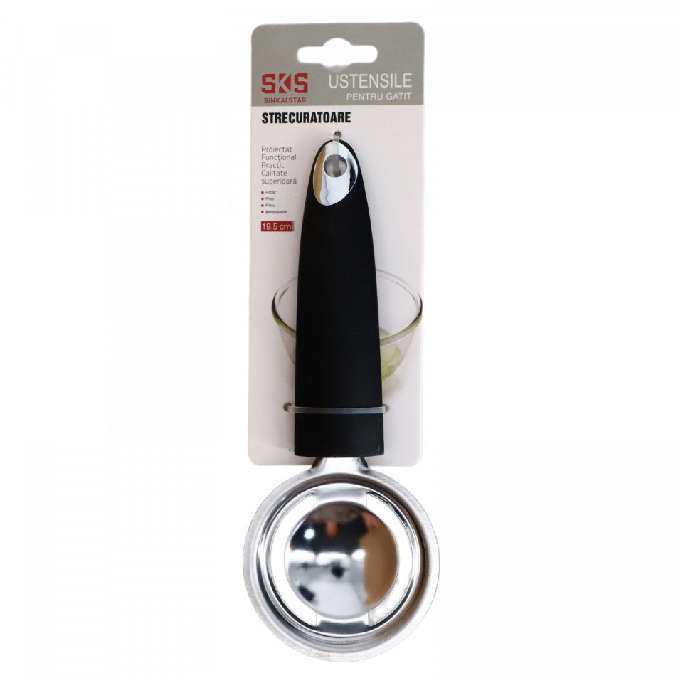 Separator ou, 19.5 cm, Inox, Negru