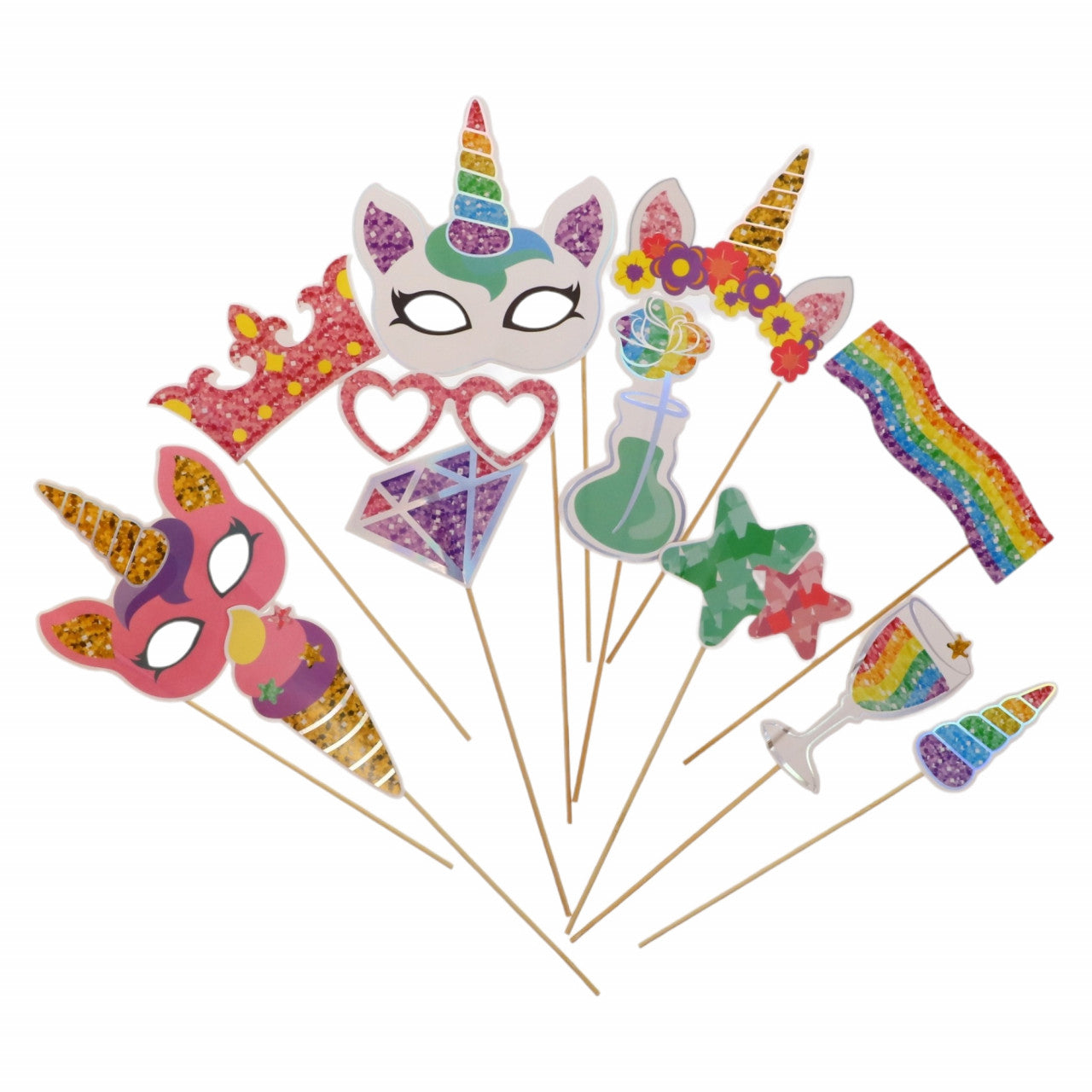 Set 10 Propsuri cabina foto, recuzita petrecere, NO588, Multicolor