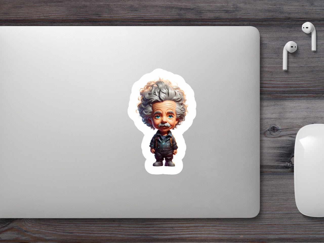 Set 12 bucati, Sticker decorativ, Albert Einstein, Rezistent la apa, NO3898, 6 cm, Multicolor