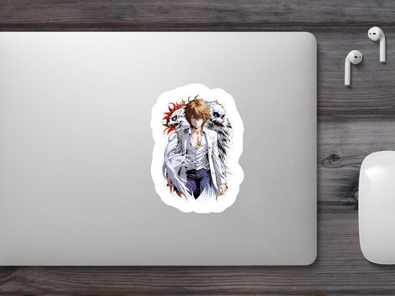 Set 12 bucati, Sticker decorativ, Baiat cu demoni, Rezistent la apa, NO4390, 6 cm, Multicolor