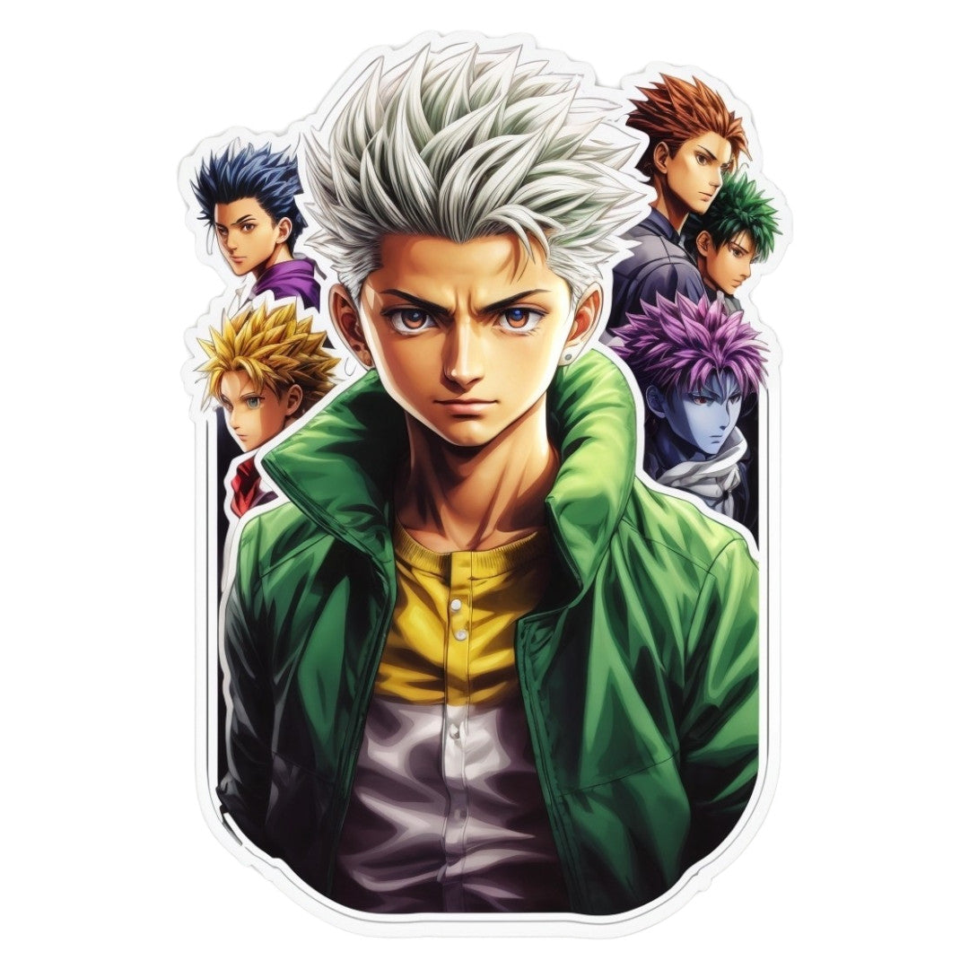 Set 12 bucati, Sticker decorativ, Baiat cu jacheta, Rezistent la apa, NO4675, 6 cm, Multicolor