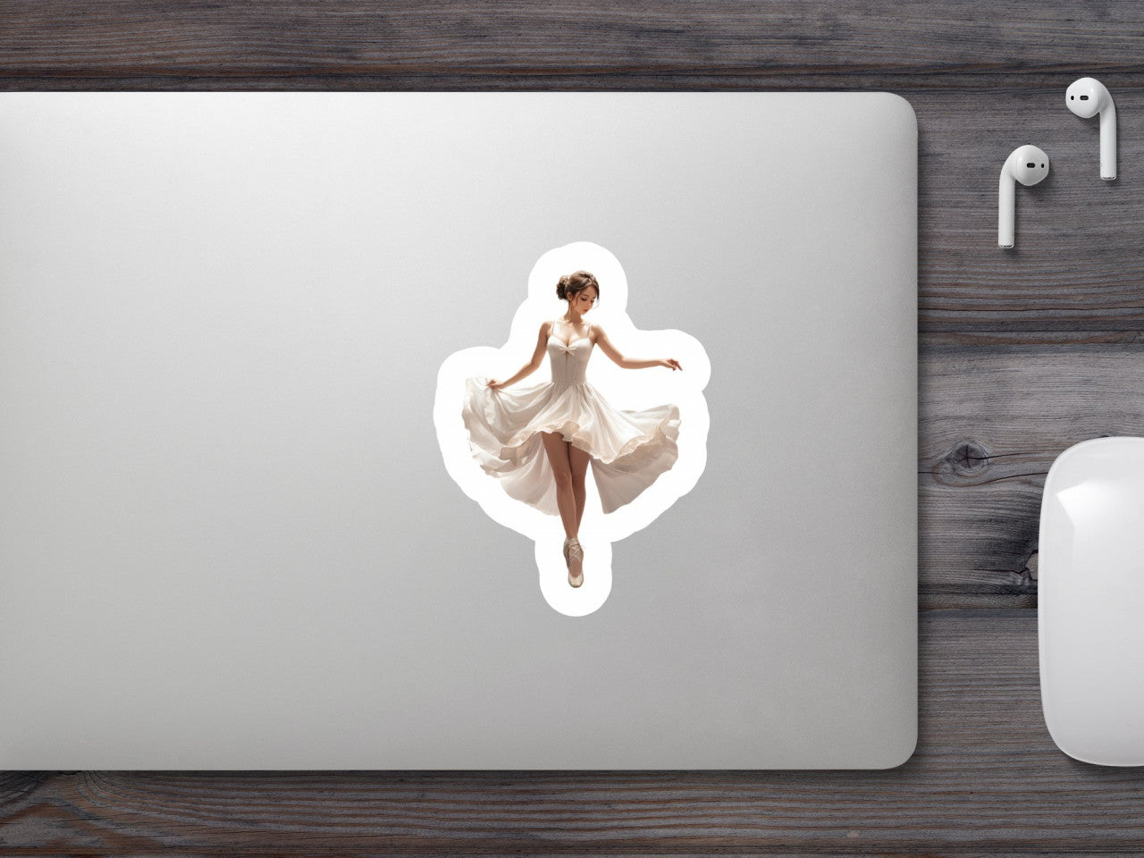 Set 12 bucati, Sticker decorativ, Balerina, Rezistent la apa, NO3908, 6 cm, Multicolor