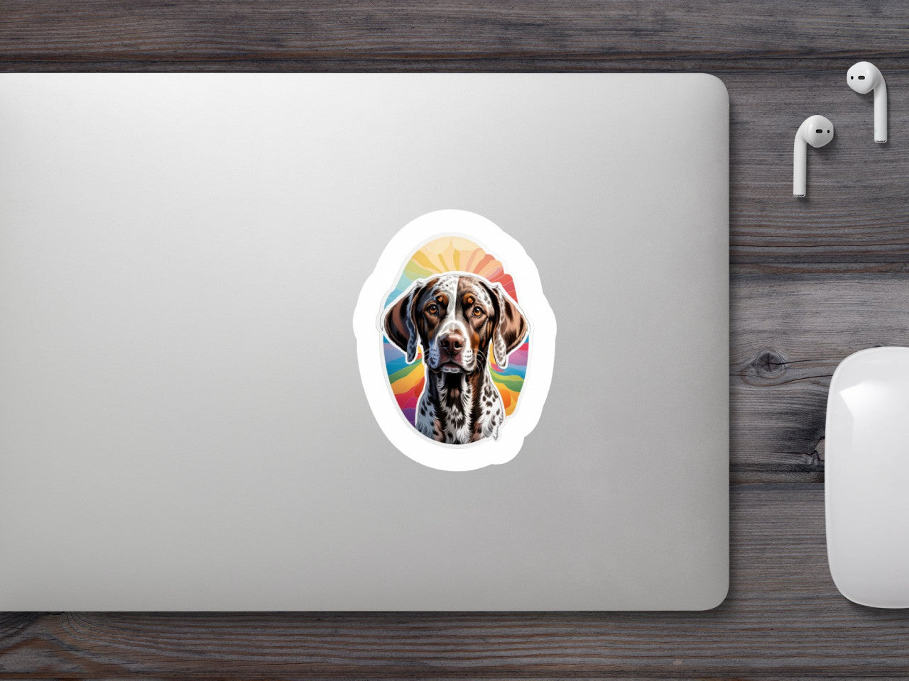 Set 12 bucati, Sticker decorativ, Brac german, Rezistent la apa, NO2962, 6 cm, Multicolor