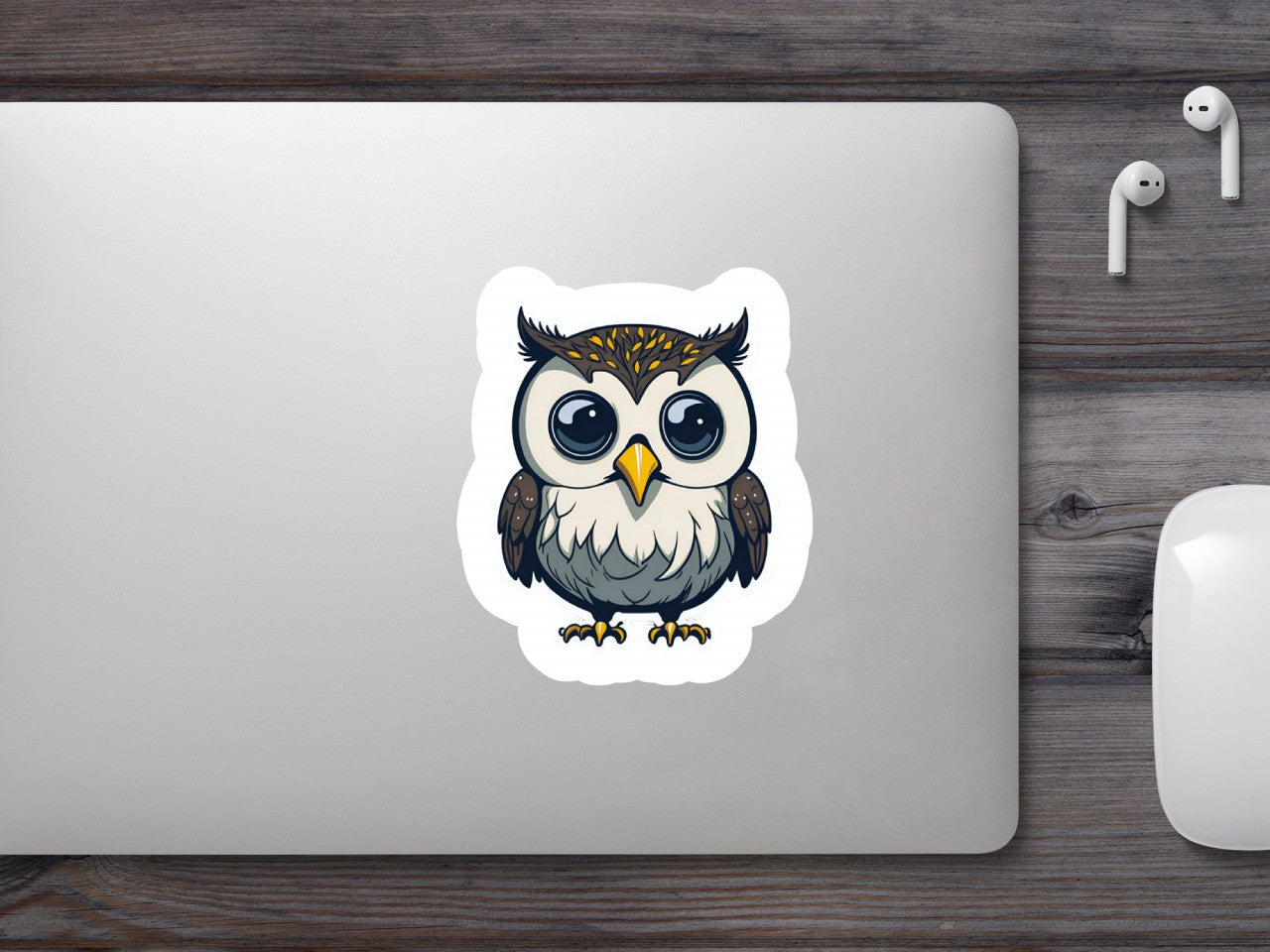 Set 12 bucati, Sticker decorativ, Bufnita Bubu, Rezistent la apa, NO4248, 6 cm, Multicolor