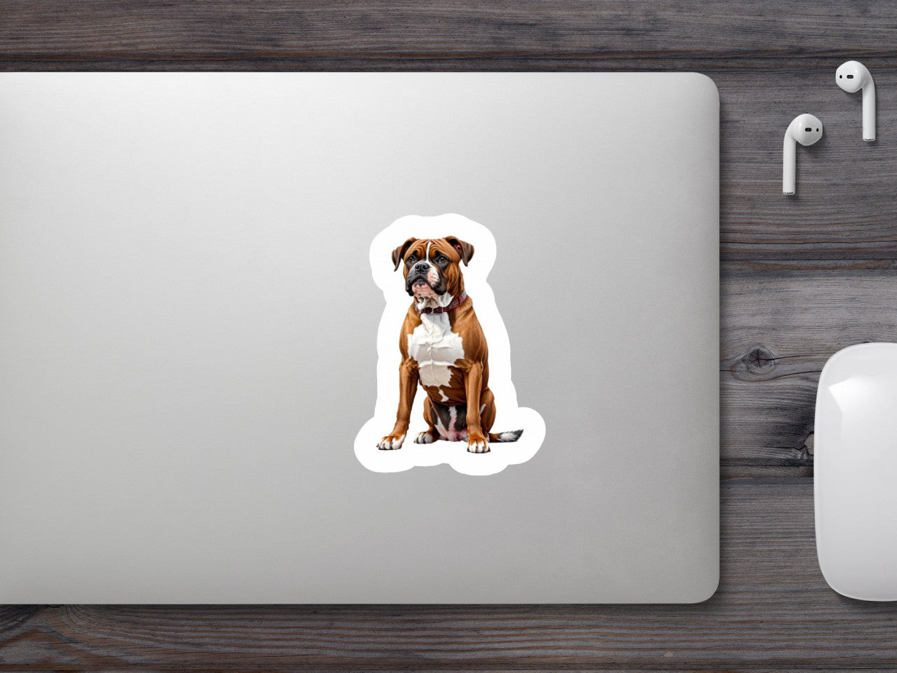 Set 12 bucati, Sticker decorativ, Caine boxer, Rezistent la apa, NO2617, 6 cm, Multicolor