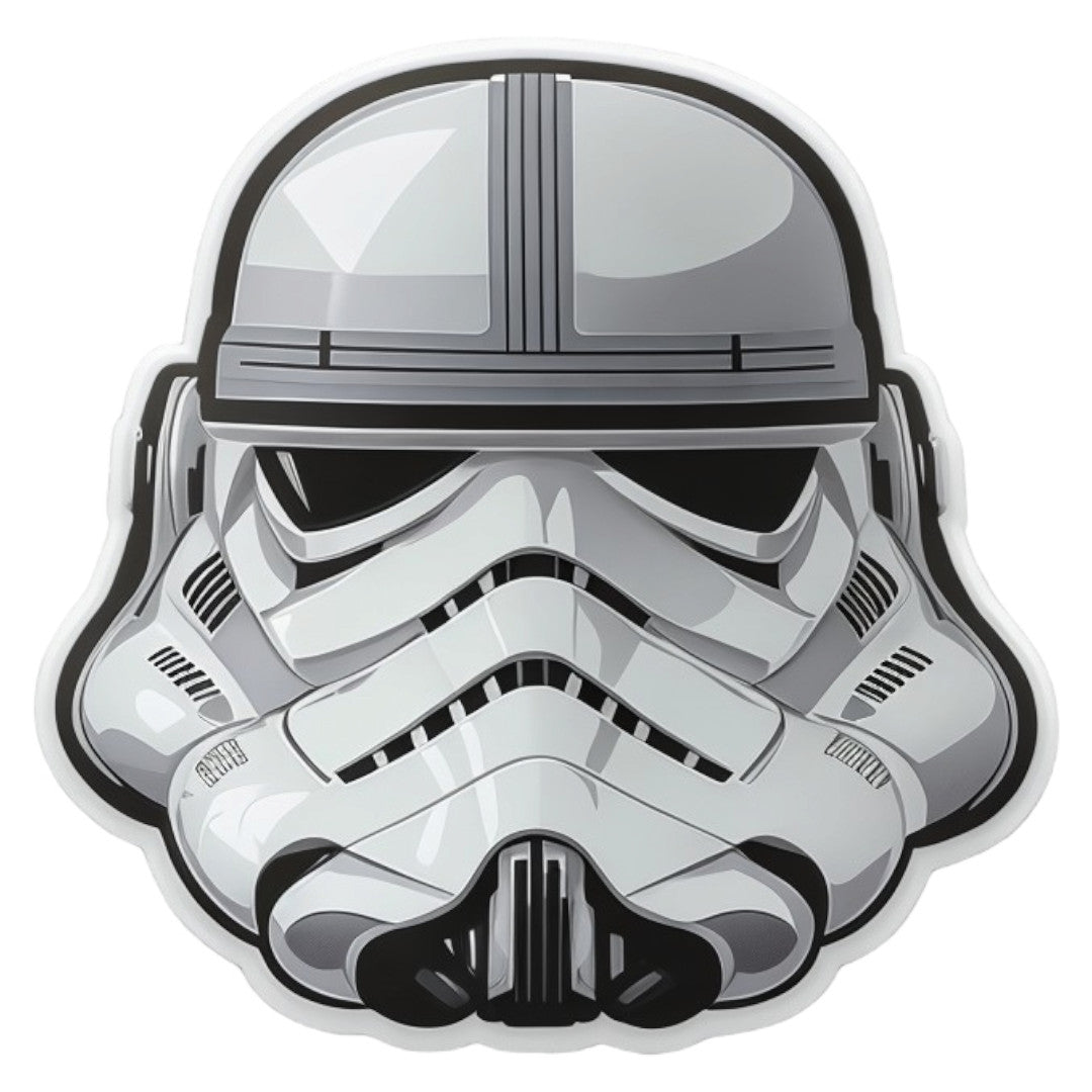 Set 12 bucati, Sticker decorativ, Casca Star Wars, Rezistent la apa, NO4540, 6 cm, Multicolor