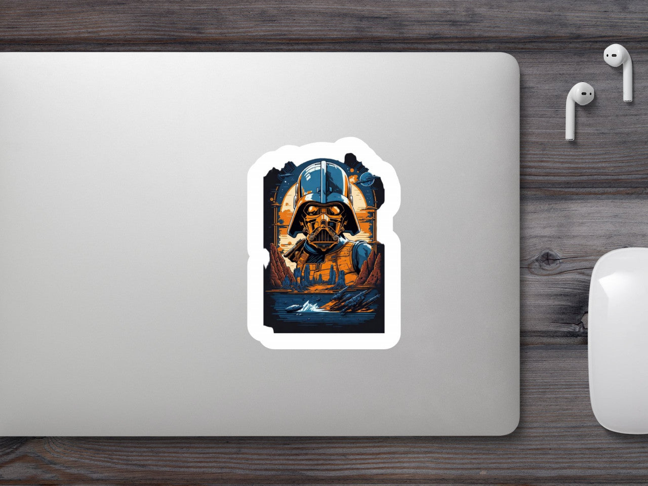 Set 12 bucati, Sticker decorativ, Darth Vader , Rezistent la apa, NO4618, 6 cm, Multicolor