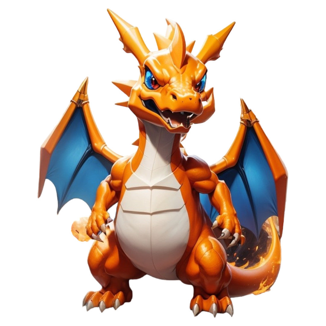 Set 12 bucati, Sticker decorativ, Dragon inaripat, Rezistent la apa, NO4364, 6 cm, Multicolor