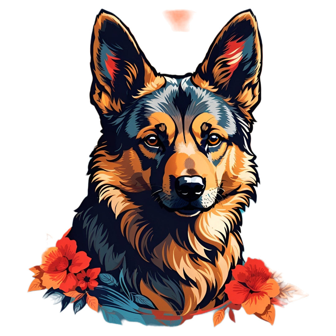 Set 12 bucati, Sticker decorativ, Lupul tanar, Rezistent la apa, NO4003, 6 cm, Multicolor