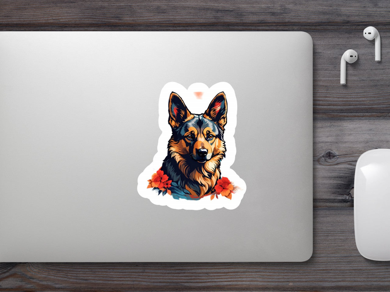 Set 12 bucati, Sticker decorativ, Lupul tanar, Rezistent la apa, NO4003, 6 cm, Multicolor