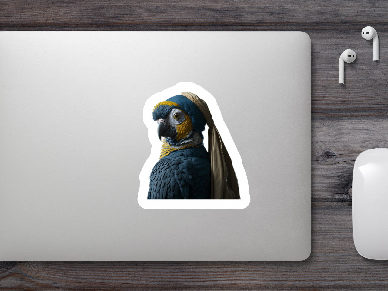 Set 12 bucati, Sticker decorativ, Papagal, Rezistent la apa, NO3921, 6 cm, Multicolor