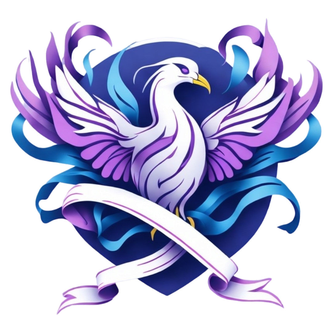 Set 12 bucati, Sticker decorativ, Pasarea Phoenix efigie, Rezistent la apa, NO4608, 6 cm, Multicolor