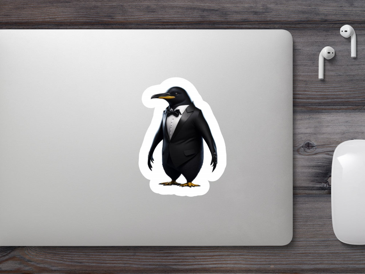 Set 12 bucati, Sticker decorativ, Pinguinul in frac, Rezistent la apa, NO4639, 6 cm, Multicolor