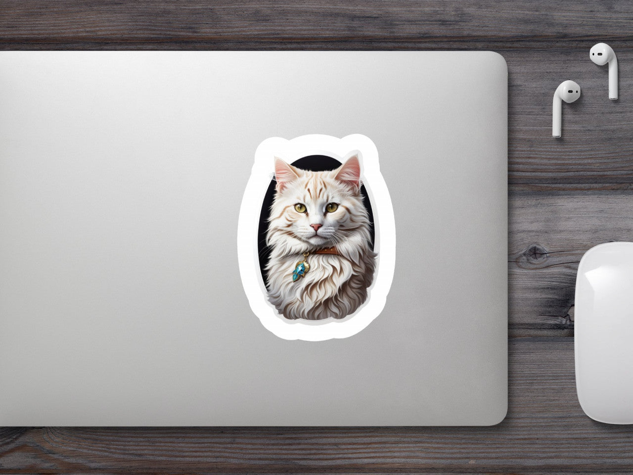 Set 12 bucati, Sticker decorativ, Pisica europeana, Rezistent la apa, NO2884, 6 cm, Multicolor