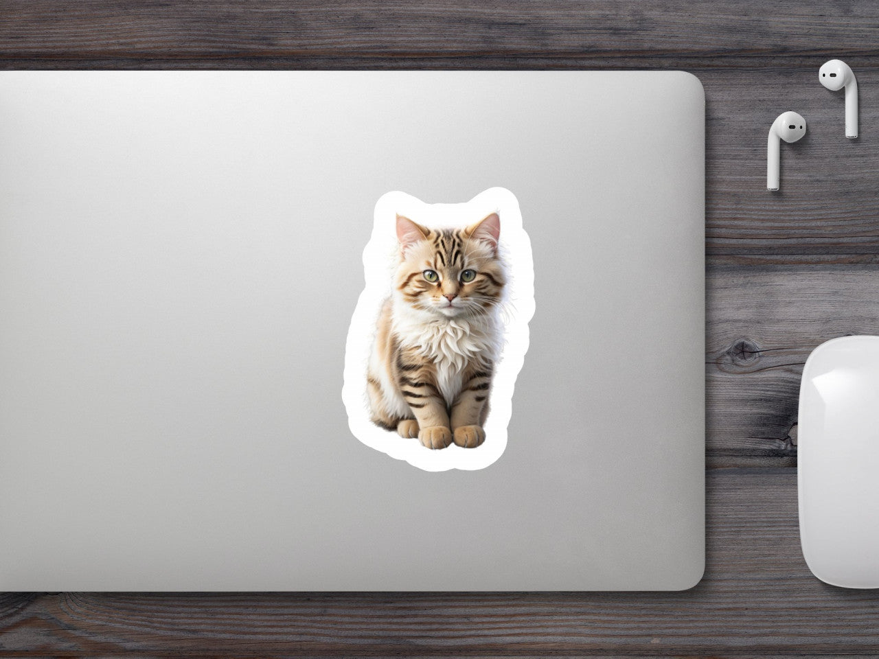 Set 12 bucati, Sticker decorativ, Pisica Manx, Rezistent la apa, NO3221, 6 cm, Multicolor