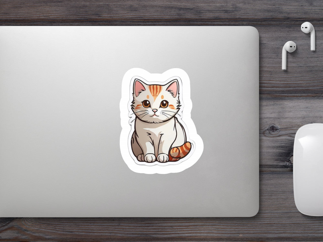 Set 12 bucati, Sticker decorativ, Pisicuta Pisi, Rezistent la apa, NO4263, 6 cm, Multicolor