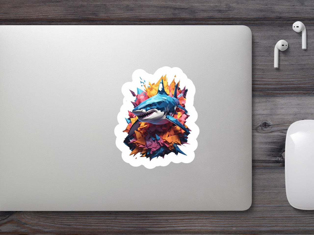 Set 12 bucati, Sticker decorativ, Rechin, Rezistent la apa, NO3931, 6 cm, Multicolor