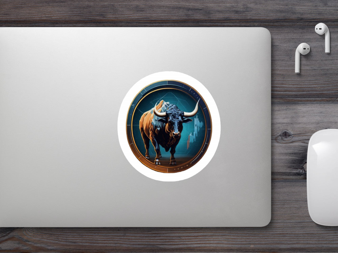 Set 12 bucati, Sticker decorativ, Taur gata de lupta, Rezistent la apa, NO4651, 6 cm, Multicolor